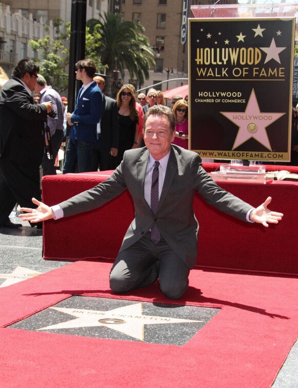 Bryan Cranston dévoilé son étoile sur le Walk Of Fame à Hollywood, le 16 juillet 2013.