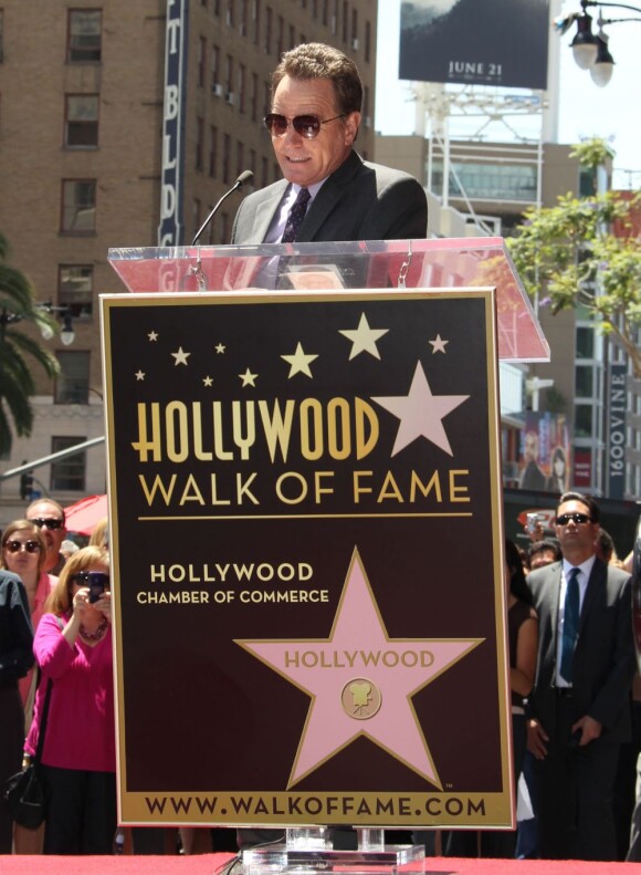 Bryan Cranston sur le Walk Of Fame à Hollywood, le 16 juillet 2013.