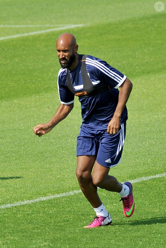 Nicolas Anelka s'entraîne avec son nouveau club à Birmingham, le 8 juillet 2013.