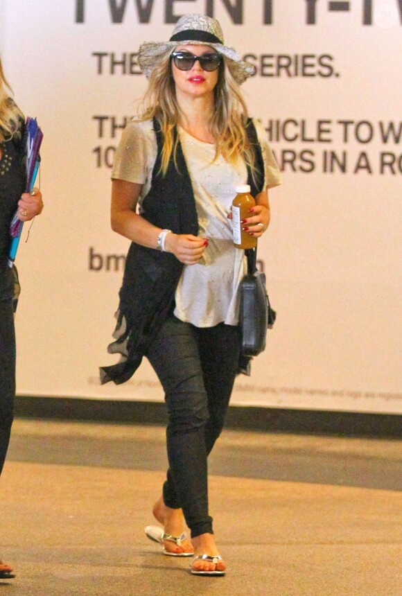 Fergie enceinte à Los Angeles, le 14 juillet 2013.