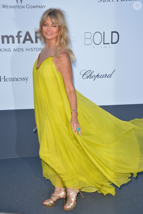 Goldie Hawn au gala de l'amfAR' à Cannes le 24 mai 2013.