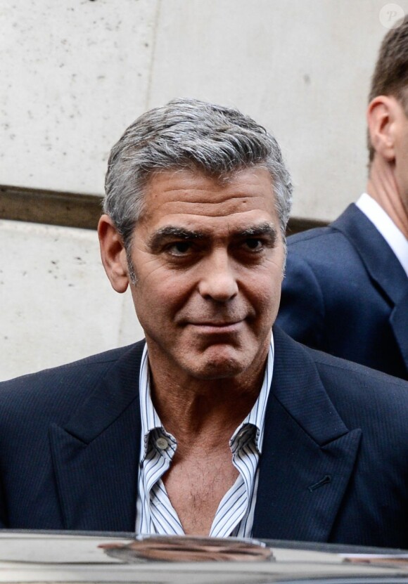 George Clooney à Paris, le 16 juillet 2013.