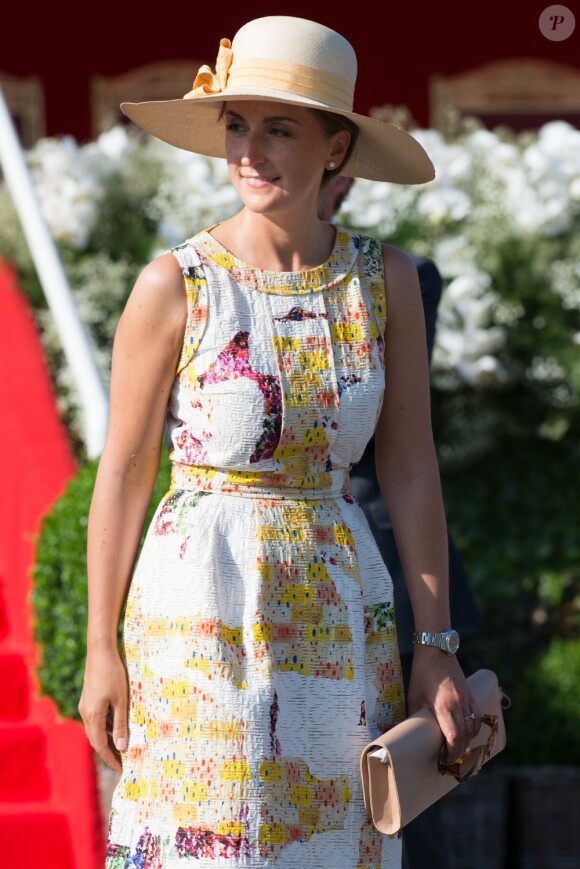 La princesse Claire - la famille royale de Belgique assite à la parade militaire à Bruxelles, le 21 juillet 2013.