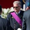 Le prince Laurent - la famille royale de Belgique assite à la parade militaire à Bruxelles, le 21 juillet 2013.