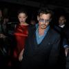 Johnny Depp et la superbe Amber Heard arrivent au C Restaurant à Londres le 21 juillet 2013.