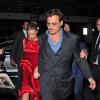 Johnny Depp main dans la main avec Amber Heard au C Restaurant à Londres le 21 juillet 2013.