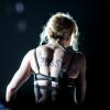 Madonna affiche son soutien aux Pussy Riot lors de son concert à Moscou, le 7 août 2012.