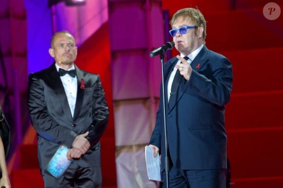 Elton Jonh lors du Life Ball à Vienne, le 25 mai 2013. 