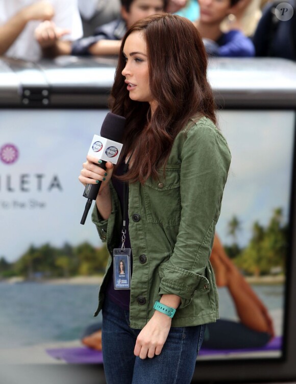 Megan Fox sur le tournage de Teenage Mutant Ninja Turtle à New York, le 22 juillet 2013.