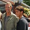 Alain Bernard et sa compagne Coralie Balmy au Village Roland-Garros le 7 juin 2009