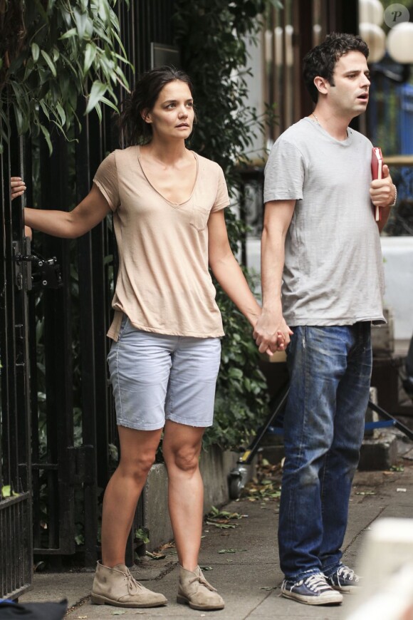 Katie Holmes et Luke Kirby sur le tournage de Mania Days à New York le 25 juillet 2013.