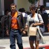 Exclusif - Halle Berry enceinte et son mari Olivier Martinez à Sherman Oaks, Los Angeles, le 25 juillet 2013.