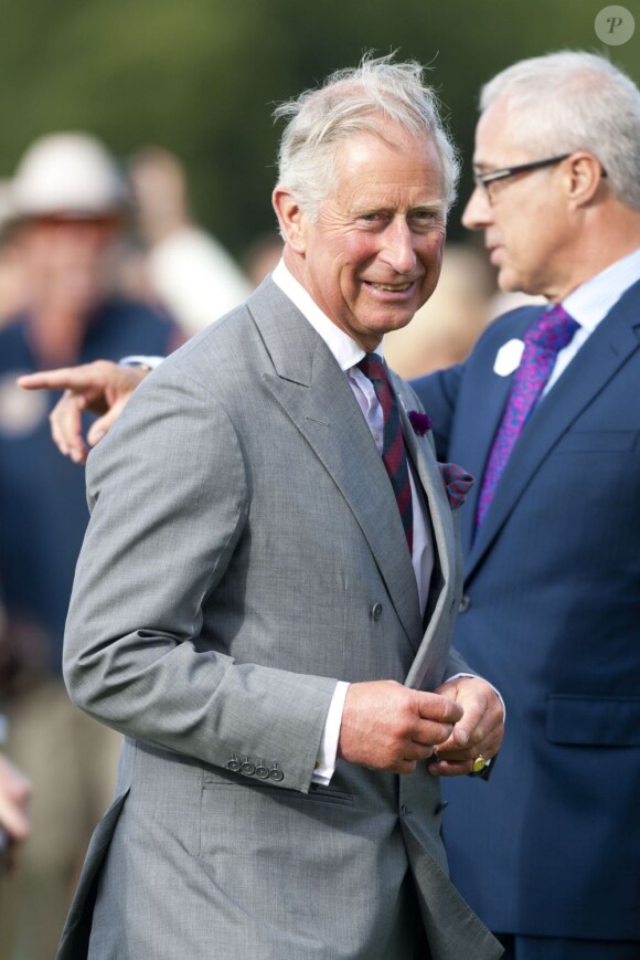 Le prince Charles à la Westchester Cup de polo le 28 juillet 2013 au Great Park de Windsor.