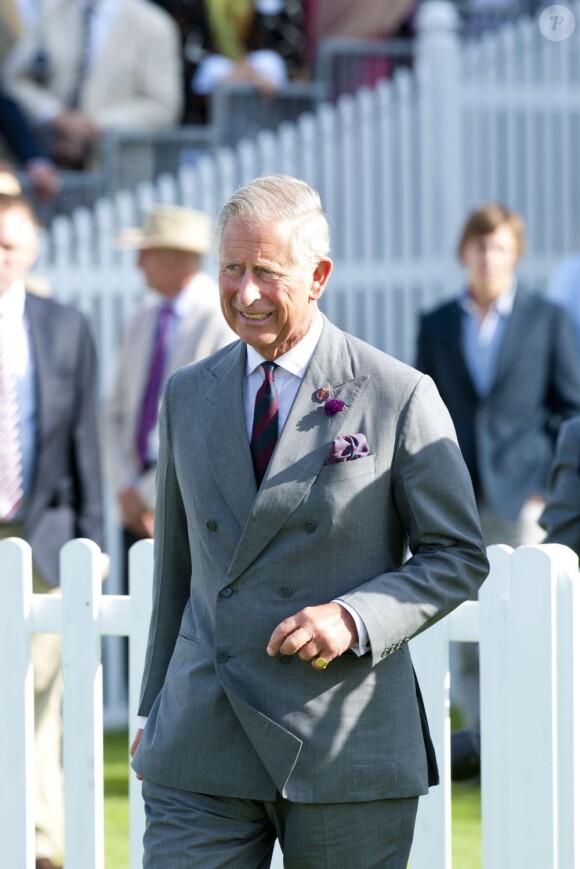 Le prince Charles à la Westchester Cup de polo le 28 juillet 2013 au Great Park de Windsor.