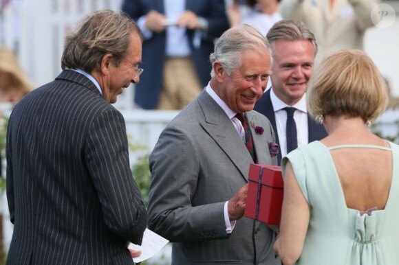 Le prince Charles à la Westchester Cup de polo, duel anglo-américain remporté par les Anglais, le 28 juillet 2013 au Great Park de Windsor.