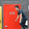 Exclusif - Taylor Lautner en action sur le tournage du film Tracers à New York, le 19 juillet 2013.