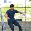 Exclusif - Taylor Lautner sur le tournage du film Tracers à New York, le 19 juillet 2013.