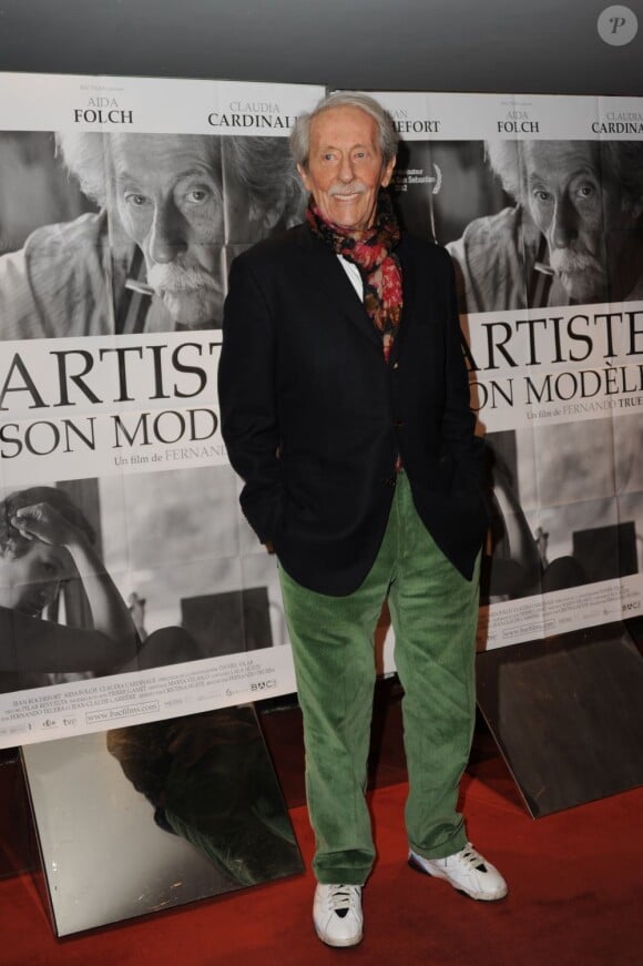 Jean Rochefort lors de la première du film L'Artiste et son modèle à Paris le 26 février 2013