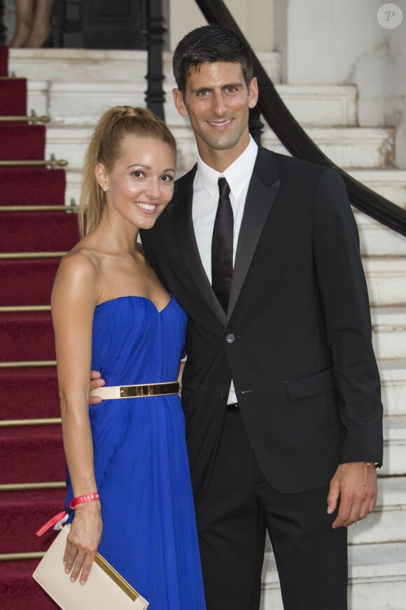 Novak Djokovic et Jelena Ristic au Love Ball à l'Opéra Garnier le 27 juillet 2013