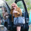 Lindsay Lohan sort de sa cure de désintoxication au centre Cliffside Malibu Rehab Center de Malibu à Los Angeles, le 30 juillet 2013