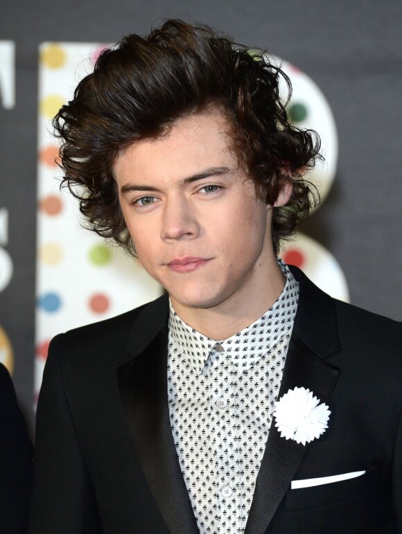 Harry Styles du groupe One Direction aux Brit Awards à Londres, le 13 février 2013.
