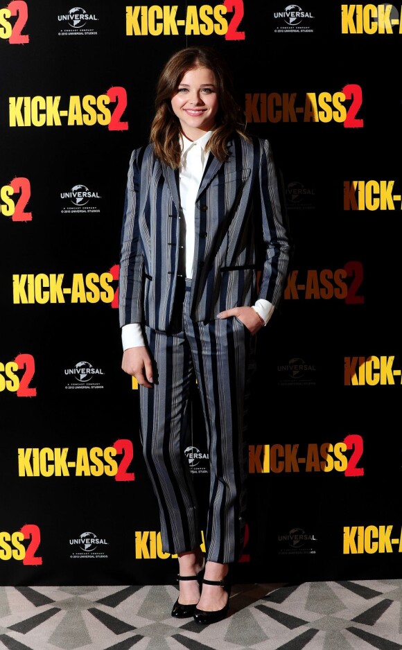 Chloë Grace Moretz au photocall du film Kick-Ass 2 à Londres le 5 août 2013.