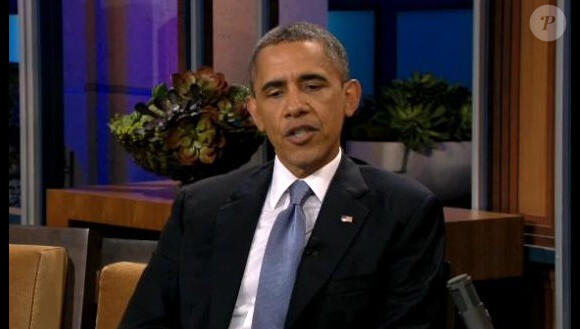 Barack Obama sur le plateau de l'émission The Tonight Show with Jay Leno, le 6 août 2013.