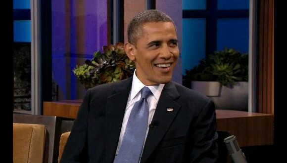 Le président Barack Obama lors de son passage sur le plateau de l'émission The Tonight Show with Jay Leno, le 6 août 2013.