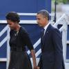 Barack Obama et sa femme Michelle lors des célébrations des attentats du 11 septembre à New York, le 11 septembre 2011.