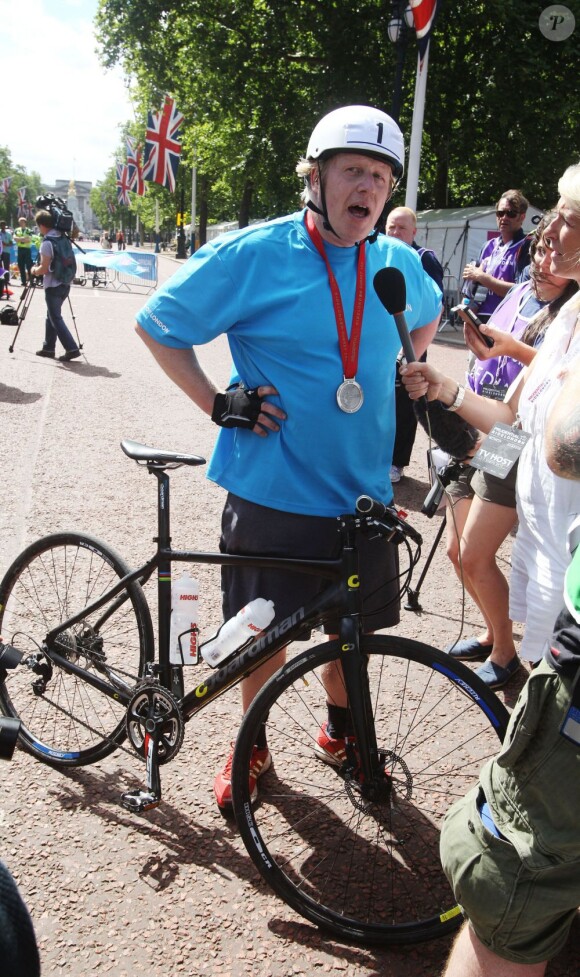 Boris Johnson participe à une course d'endurance dans la capitale anglaise le 4 août 2013.