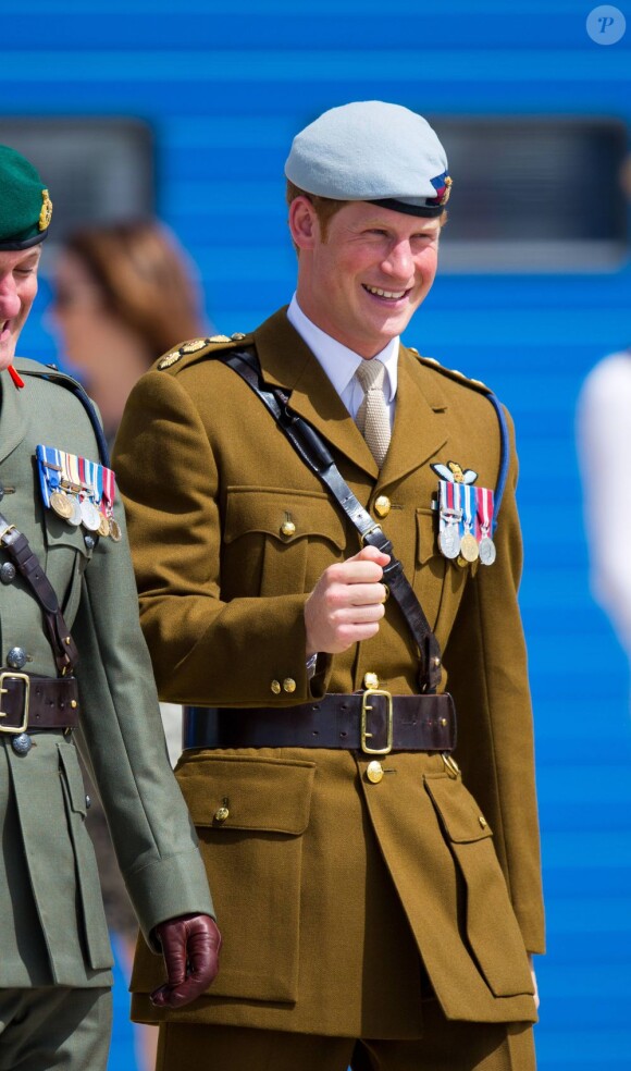 Le prince Harry en visite à la base navale de Devenport à Plymouth le 3 août 2013.