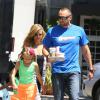 Heidi Klum, ses enfants et Martin Kirsten passent au Starbucks à Brentwood à Los Angeles le 8 août 2013