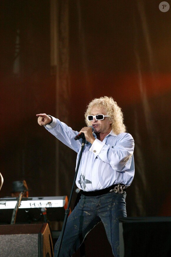 Michel Polnareff lors de son concert à Paris, le 14 juillet 2007.