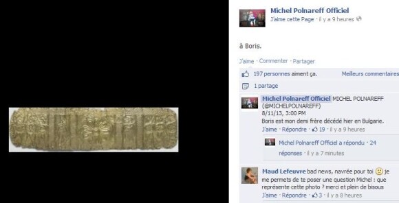 Michel Polnareff a annoncé la mort de son demi-frère Boris, sur Facebook le 11 août 2013.