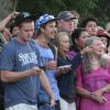 La foule était nombreuse pour apercevoir le couple présidentiel sur l'île de Martha's Vineyard, le 10 août 2013