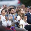 Le prince Carl Philip de Suède en famille lors des célébrations du 36e anniversaire de sa soeur Victoria, le 14 juillet 2013