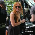 Lindsay Lohan se promène dans les rues de New York, le 5 août 2013. Elle tourne une télé-réalité pour la chaîne OWN de l'animatrice Oprah Winfrey.