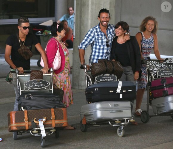 Thomas Vergara arrive à Los Angeles avec des amis, le 13 août 2013