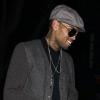 Chris Brown quitte la boîte de nuit Hooray Henry's à West Hollywood. Le 15 août 2013.