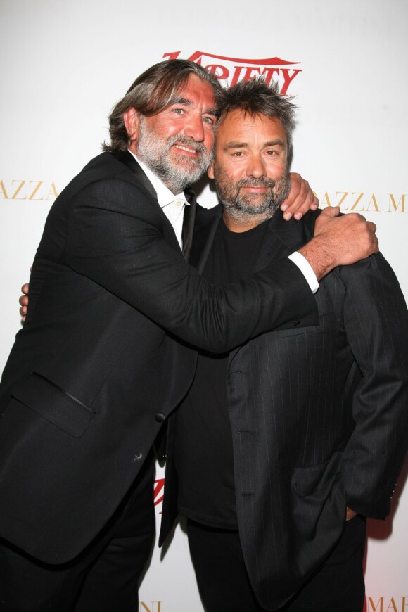 Les ex-associés d'EuropaCorp, Luc Besson et Pierre-Ange Le Pogam, au Festival de Cannes le 14 mai 2009.
