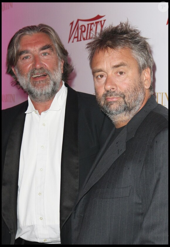 Les ex-associés d'EuropaCorp Pierre-Ange Le Pogam et Luc Besson à la soirée Variety, Festival de Cannes, le 14 mai 2009.