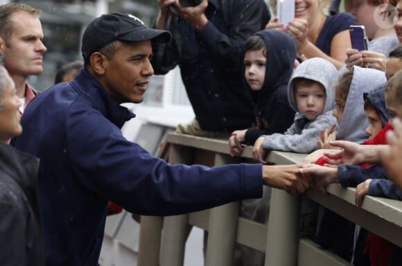 Barack Obama sur l'île de Martha's Vineyard le 13 août 2013.