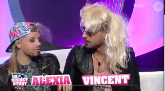 Alexia et Vincent s'imitent dans la quotidienne de Secret Story 7 sur TF1 le mercredi 21 août 2013