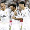 Cristiano Ronaldo, Raul et Kaka à Madrid le 22 août 2013.