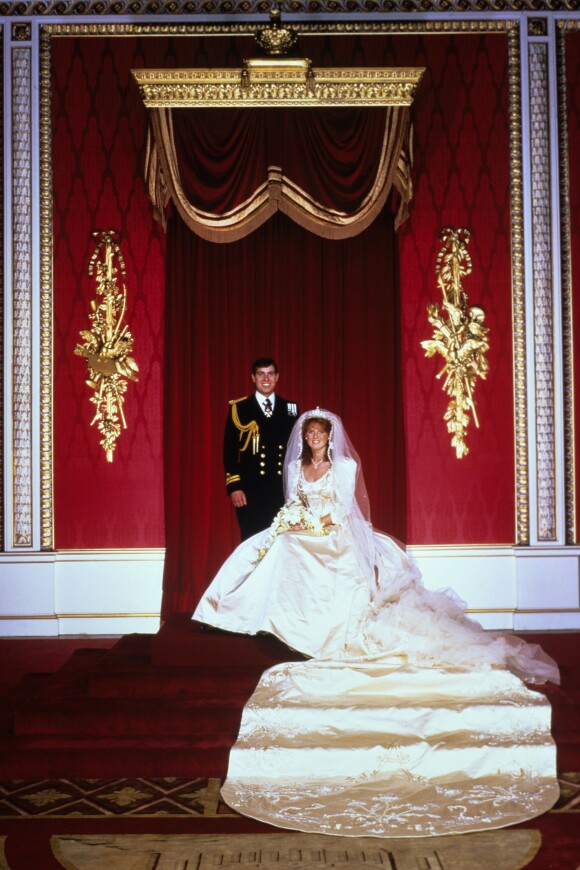 Portrait de mariage du prince Andrew, duc d'York et de Sarah Ferguson, le 23 juillet 1986 à Londres.