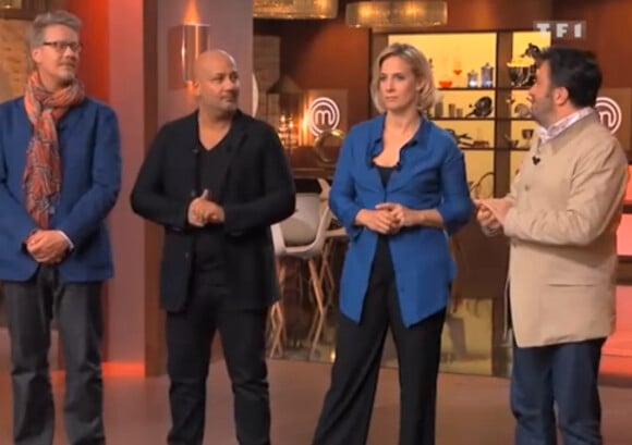 Frédéric Anton, Sébastien Demorand,Yves Camdeborde et Amandine Chaignot dans la quartrième saison de Masterchef sur TF1.