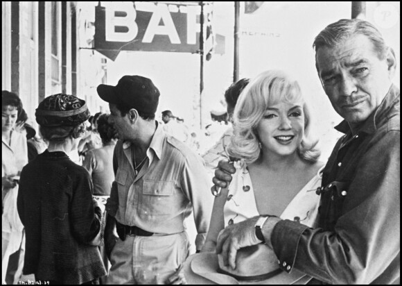 Marilyn Monroe et Clark Gable sur un tournage