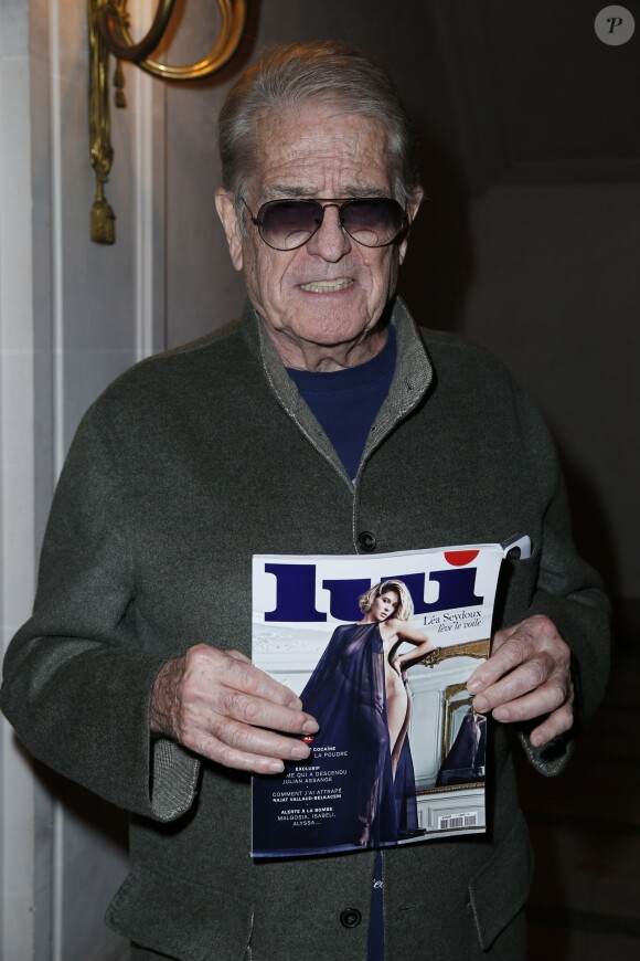 Le célèbre éditeur Daniel Filipacchi au lancement de la nouvelle version du magazine "Lui", avenue Foch à Paris, le 3 septembre 2013.