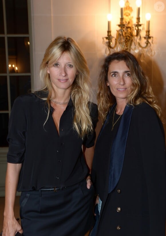 Sarah Lavoine et Mademoiselle Agnès - Lancement de la nouvelle version du magazine "Lui", avenue Foch à Paris, le 3 septembre 2013.
