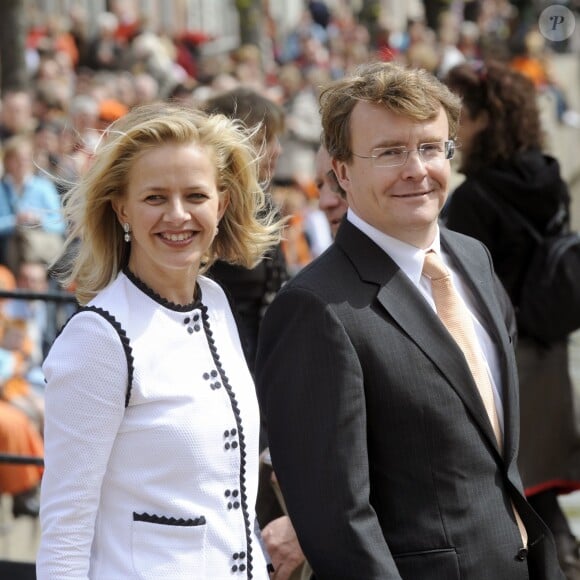 Le prince Friso d'Orange-Nassau et la princesse Mabel le 30 avril 2008 lors de la Fête de la reine.